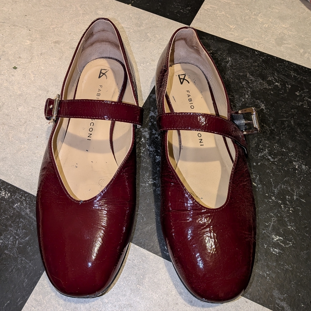 Burgundy Patent Leather Mary Janes
